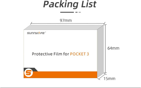 2 Lens Protector + 2 LCD Screen Protector for DJI Osmo Pocket 3, DJI Pocket 3 OP3 Tempered Glass Film Accessories,Full Screen Protection,DJI Pocke...