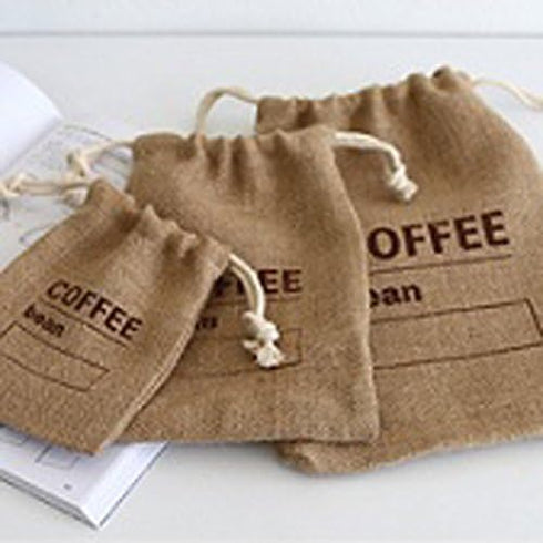 Cereals Jute Woven Bundles Coffee Bean Bags Kitchen Sundries Peas Bags Sacks Date Record Natural Burlap Bags Drawstring Reusable (3, 11.8" X 7.87"...
