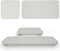 4-Set Water Absorbent Diatomite Earth Drying Mats - 2 Large & 2 Small Trays with Anti-Slip Pad, Sandpaper. Ideal for Kitchen Counter, Under Plants...