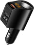 LIHAN Cigarette Lighter Socket Adapter, Car Charger QC3.0, 12V/24V Outlet Plug Splitter with Multi USB Ports, Voltmeter Compatible for iPhone, Gal...
