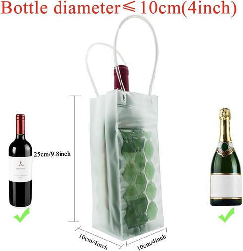 Wine Cooler Bag, Ice Bag for Wine Beer Bottle (2 Pack) Instant Cooling and Keeps Your Drink Cold Keep Cool and Chill Champagne Wine (Teal (2 Pack)...