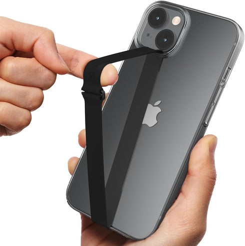 Sinjimoru C-Shaped Clip Finger Phone Grip, Silicone Mobile Phone Strap for Phone Case with Clip as Phone Loop Holder for iPhone Case & Samsung Pho...