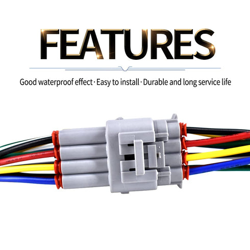 12 Pin Connector Waterproof Electrical Connector Plug Automotive Wire Pigtail Cable for Car Vehicle Motorcycle, Trucks, Boats, Trailers, Electric ...