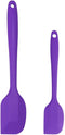uxcell Silicone Spatula Set 2 Pcs Heat Resistant Kitchen Rubber Turner Non Stick Spatula for Cooking Baking and Mixing Purple...