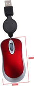 UKCOCO Mini USB Wired Mouse, Retractable Cable Laptop Mouse Wired Mouse Optical Compact Travel Mute Mice for PC Desktop Mouse Notebook Computer Re...