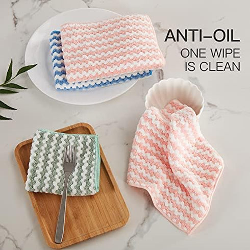 Soft&Colorful Microfiber Cleaning Cloth Suitable for All Environment. 11.8X15.7inches. 6Pcs-Pack, colorful (TW304006)...