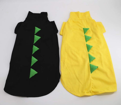 Dinosaur Design Sphynx Hairless Cat Clothes Cute Breathable Summer Cotton Shirts Cat Costume Pet Clothes,Round collar Kitten T-Shirts with Sleeves...