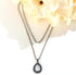 Aimimier Bohemia Layered Opal Choker Necklace Gemstone Necklace Teardrop Necklace Opal Gem Charm Pendant Necklace Gemstone Statement Jewelry for W...