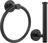SetSail Bathroom Hardware Set, Matte Black 304 Stainless Steel Bathroom Accessories Set Includes Towel Holder and Toilet Paper Holder, Drill Hole...