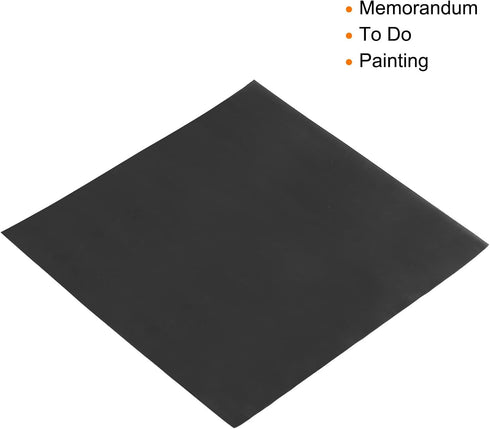 PATIKIL 10x10" Dry Erase Board Magnetic Sheet, 1 Sheet Magnetic Dry Erase Blackboard, Refrigerator Black Board for Manage Your Plan Schedule Calen...