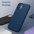 JETech Silicone Case for iPhone 12 Mini 5.4-Inch, Silky-Soft Touch Full-Body Protective Phone Case, Shockproof Cover with Microfiber Lining (Blue ...