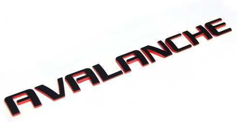 Yoaoo 1x OEM Avalanche Nameplate Redline Letter Emblem 3D Badge Compatible with Avalanche Original Red Line...