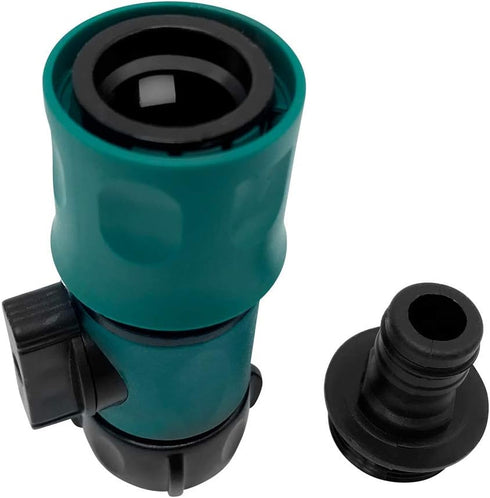 Plastic Garden Hose Quick Connect with Shutoff Valve Set Male and Female, 3/4” Quick Connectors with Valve for Water Hose Coupling, Quick Release ...