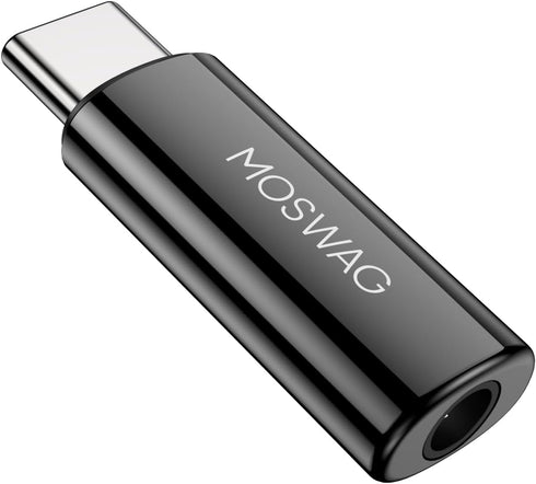 MOSWAG USB C to 3.5mm Audio Headphone Adapter, Typc C to 3.5mm Aux Adapter Zinc Alloy Adapter Compatible with iPhone 15 Plus/15 Pro Max Samsung Ga...