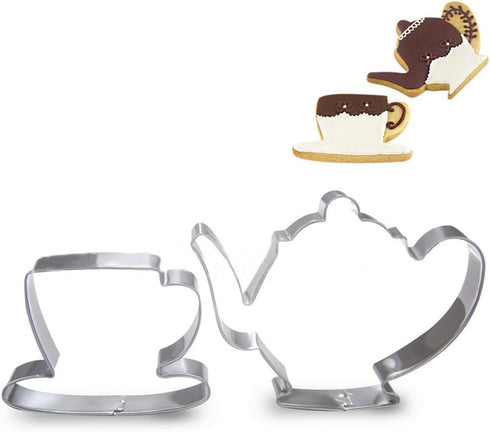 Tea Pot And Tea Cup Biscuit Cookie Cutter - Stainless Steel...