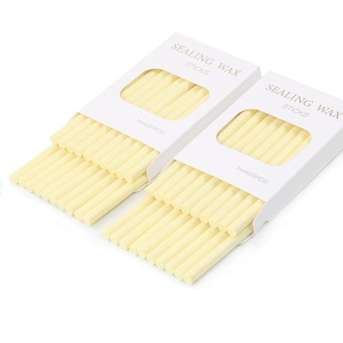 Wax Seal Sticks, WASOHLING 40Pcs Premium Glue Gun Sealing Wax Sticks Beads for Wax Seal Stamp, Wedding Invitations, Christmas Gift, Envelopes, Car...