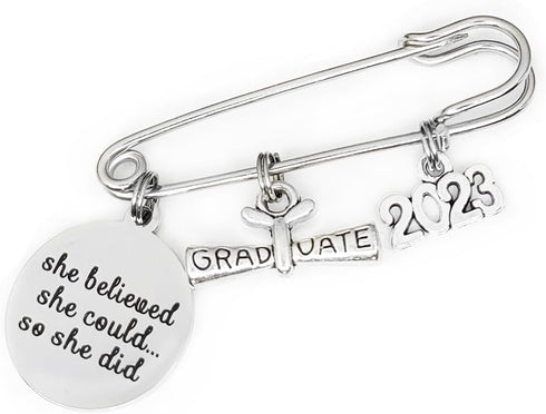 Graduation Cap Brooch Pin Class of 2023 High School Graduation Inspiration Gift for Her...