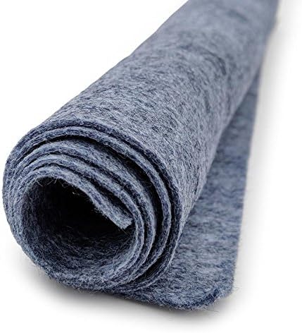 Cloudy Day Heathered Grey - Wool Felt Oversized Sheet - 35% Wool Blend - 1 12x18 inch Sheet...