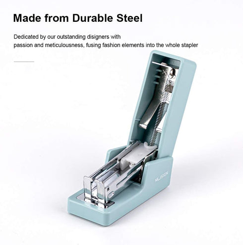 NUSIGN Mini Stapler, 20 Sheet Capacity, Office Desktop Stapler Blue, Includes 640 Standard Staples and A Staple Remover...