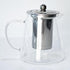 Clear Glass Tea Kettle with Stainless Steel Infuser and Lid, Borosilicate Glass Tea Kettle for Stove Top and Outdoor Use...