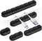 Black Cable Holder Clips, 5-Pack Cable Management Cord Organizer Clips Silicone Self Adhesive for Desktop USB Charging Cable Nightstand Power Cord...