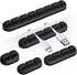 Black Cable Holder Clips, 5-Pack Cable Management Cord Organizer Clips Silicone Self Adhesive for Desktop USB Charging Cable Nightstand Power Cord...