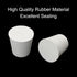 12 Pack Size 5# Solid Rubber Stoppers, Tapered Lab Seal Tube Stopper Plug, 29x22x28mm (White)...