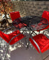 4 Pieces Spandex Stretch Washable Dining Room Chair Cover Chairs Protector Seat Slipcovers for All Seasons (Red, 4)...