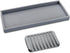 Bloss Silicone Tray Set for Bathroom/Kitchen - 15.7" Bathroom Soap Dispenser Tray and Soap Holder, Silicone Vanity Trays Countertop Organizer for ...
