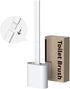 Toilet Brush and Holder Set for Bathroom, Deep-Cleaning Silicone Toilet Bowl Brush with Non-Slip Long Plastic Handle(White)...