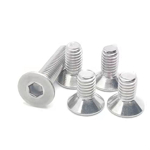 M10-1.5 x 55mm Flat Head Socket Cap Screws Bolts, Stainless Steel 18-8 (304), Bright Finish, Allen Socket Drive,Machine Screws Inner Hex Screw Fas...