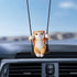 Cute Swinging Cat Car Mirror Hanging Accessories Fun Interior Rearview Mirrors Decoration (Orange Cat)...