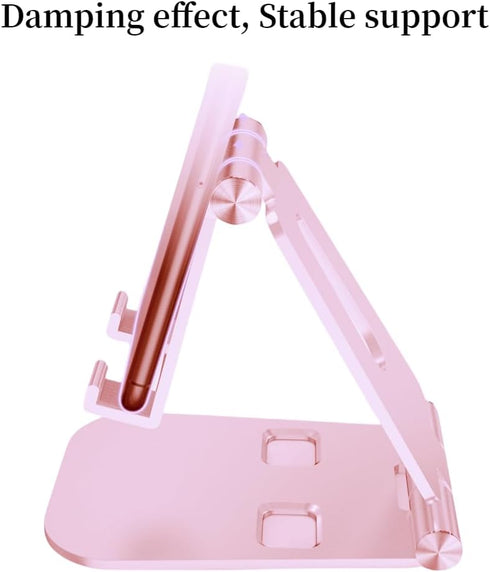 Cell Phone Stand for Angle Height Adjustable Desk Sturdy Aluminum Metal Phone Holder for iPhone,iPad, Mobile Phone, All Android Smartphone,Desktop...