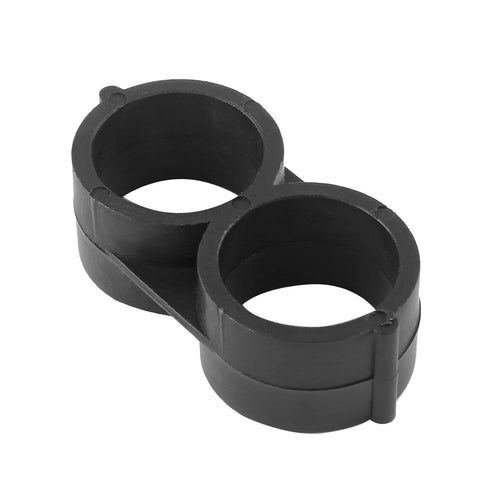 24pcs Black Tubing End Closure, Figure 8 End Fitting Drip Tubing 5/8 inch Drip Fitting, Irrigation Accessories End Closure for Garden Greenhouse S...