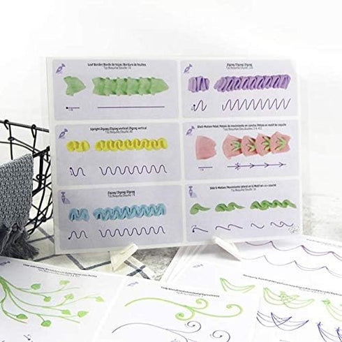23 Sheets/Set Cake Decorating Practice Board Cream decorating drawings...