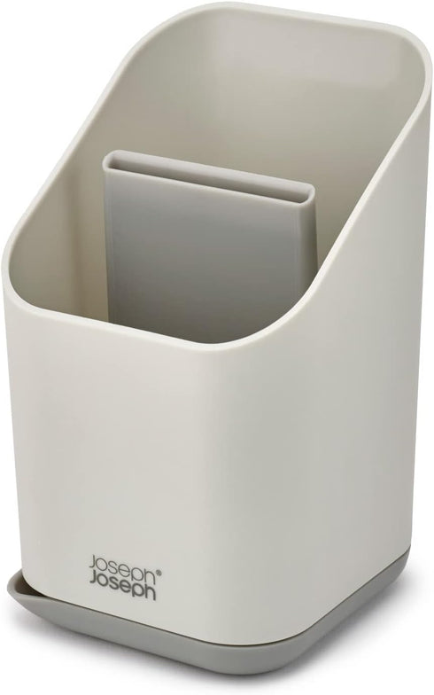 Joseph Joseph Duo Kitchen Sink Cutlery Drainer with Knife Slot, Kitchen Sink Drying Rack Cutlery Organizer, Grey...