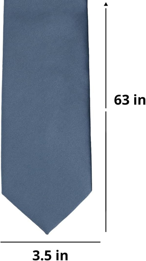 tiemart Premium Solid Color Extra Long Necktie 63" Length...