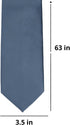 tiemart Premium Solid Color Extra Long Necktie 63" Length...