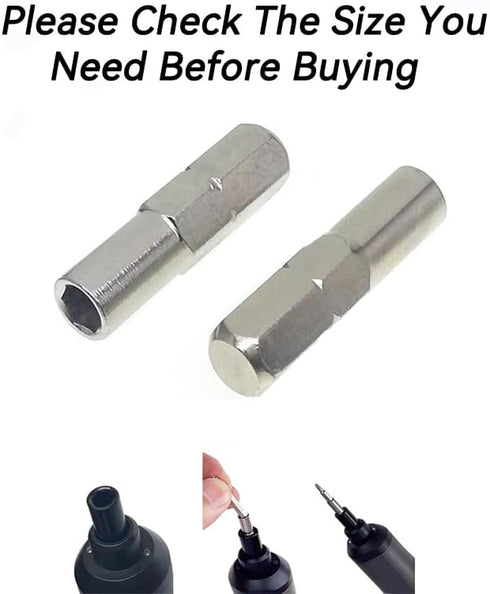 3 Pieces1/4 to 4mm Bit Adapter, 6.35mm 1/4" Hex Outside to 4mm Inside Micro Bit Socket Shank,25mm Long Screw driver Converter for Manual Precision...