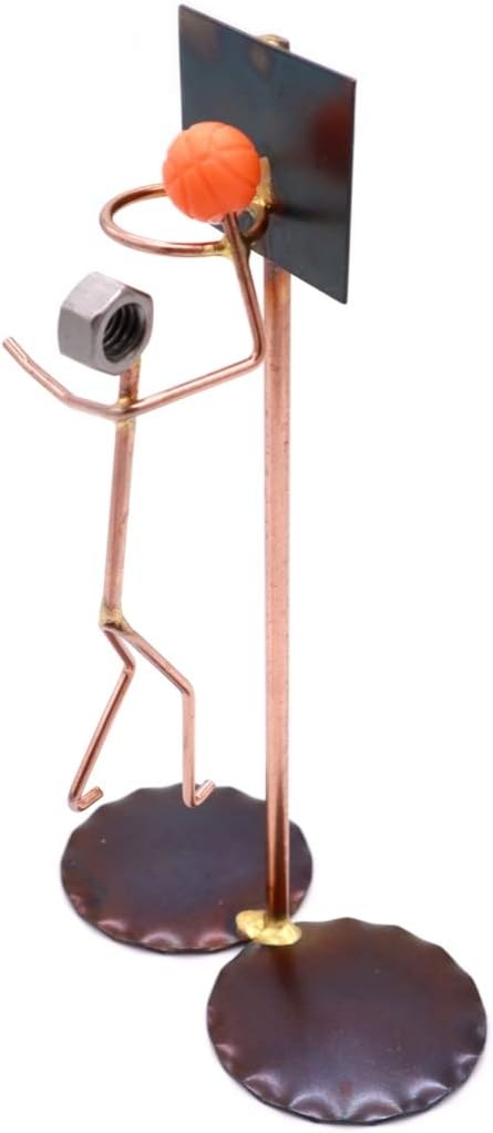 Basketball Lay Up Collectible Handmade Metal Art Figurine, Desk Accessories, Trophy, Boss Gift, Office Décor, Business Professional, Sports...