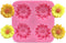 3D Daisy Rose Flowers Silicone Mold Fondant Mould for Cupcake Cake Decorating Tool Chocolate Gumpaste Mold Sugarcraft Bakeware (4flowers molds)...