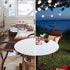 Obstal Fitted Round Table Cloth, Reversible Waterproof Stain Resistant Elastic Stretch Tablecloth, Wipe Clean Table Cover for Outdoor/Indoor Use, ...