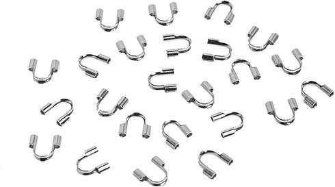 John Bead 24pcs Stainless Steel Wire Guardian 4x4mm 24pcs - Jewelry Findings Kit for DIY Jewelry Making Supplies Findings...