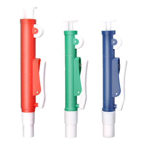 ONiLAB Pipette Pump?Set of 3 Lab Pipettes, 2ml Blue, 10ml Green, 25ml Red, Fit Plastic or Glass Pipettes...