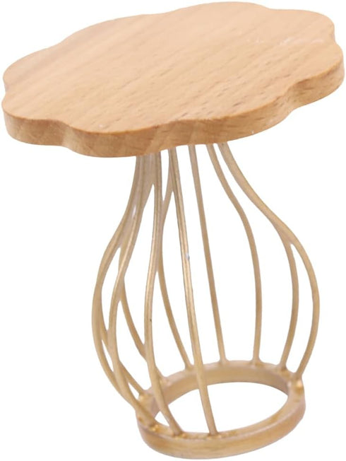 Dollhouse Side Table Wooden Miniature 1: 12 End Table Mini House Tea Table Model for Doll House Furniture Decorations Accessories...