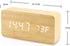 OCT17 Wooden Digital Alarm Clock, Wood Fashion Multi-Function LED Alarm Clock with USB Power Supply, Voice Control, Timer, Thermometer - Bamboo...