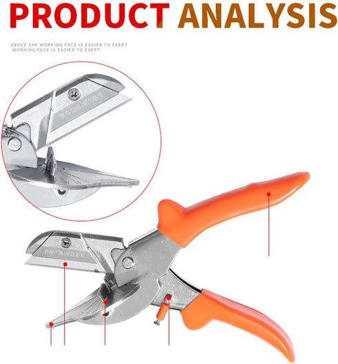 10 Pack Miter Shears Blade Replacement SK5 Steel Sharp Trunking Angle Shear Cutter Spare Blades for PVC PE Plastic Pipe Angular Scissors Chamfer S...