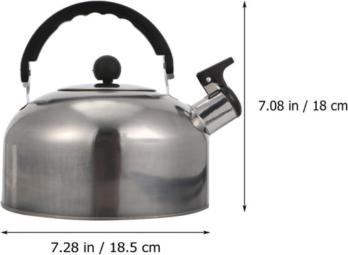 ABOOFAN Whistling Tea Kettle,Stainless Steel 2L Teapot Water Kettle Stovetop Hot Kettle Sound Teapot Hot Water Fast to Boil for Stove Top Silver...