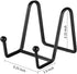 2pcs Black Metal Wall Mount Display Stands 6inch Display Easel Plate Hanger Picture Frame Stand Holders for Plate, Book, Picture, Photo Easel...