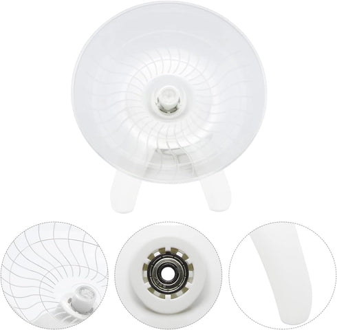 Hamster Wheel Hamster Flying Saucer Silent Exercise Wheel Running Wheel for Dwarf Hamsters Gerbil Mice Small Animals (White)...